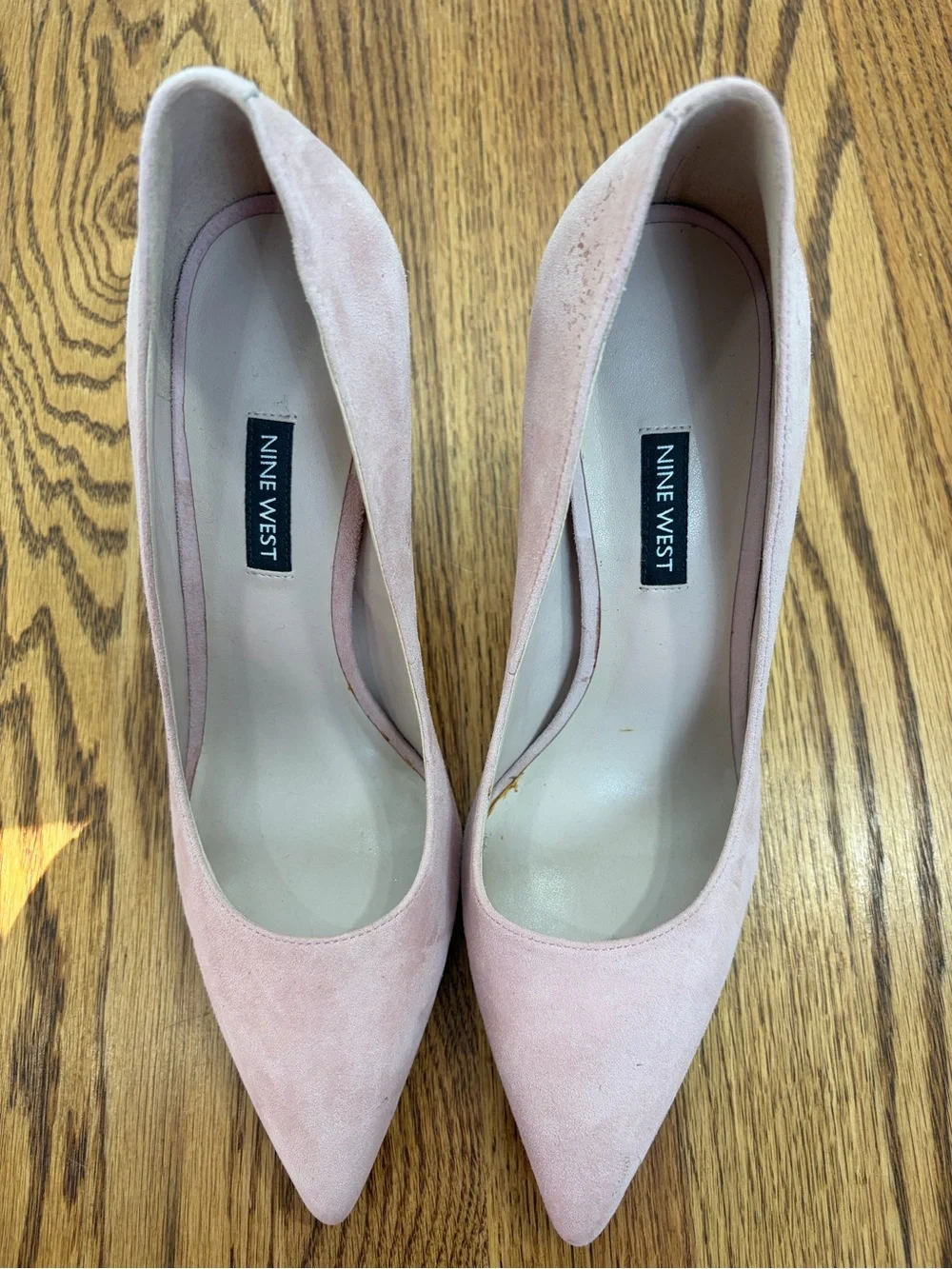 Nine West Blush Suede Pointed Toe Heel Pumps (10)
